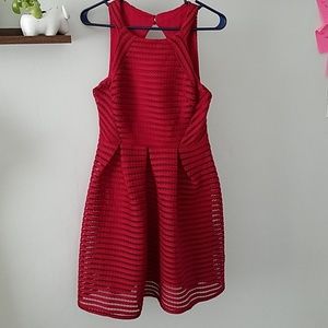 She + sky red dress, M